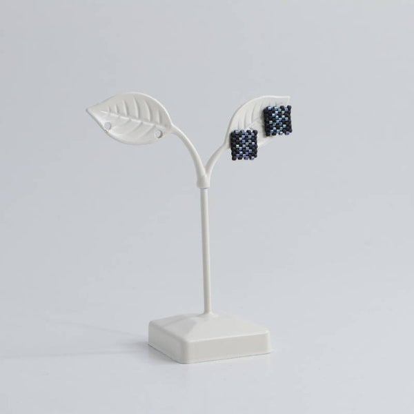 Lies Cerise Oorbellen Mini Vloedgolf Zwart/Blauw