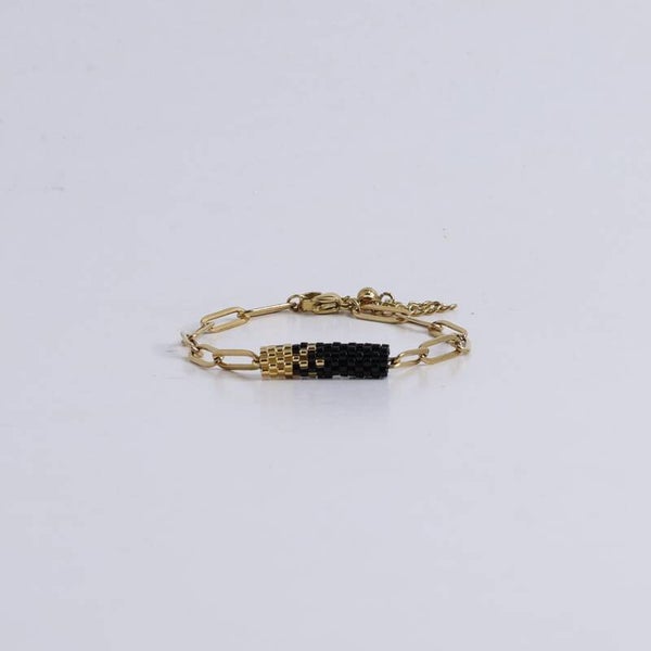 Lies Cerise Armband 'Nuit Ambrée' Avondglimmer