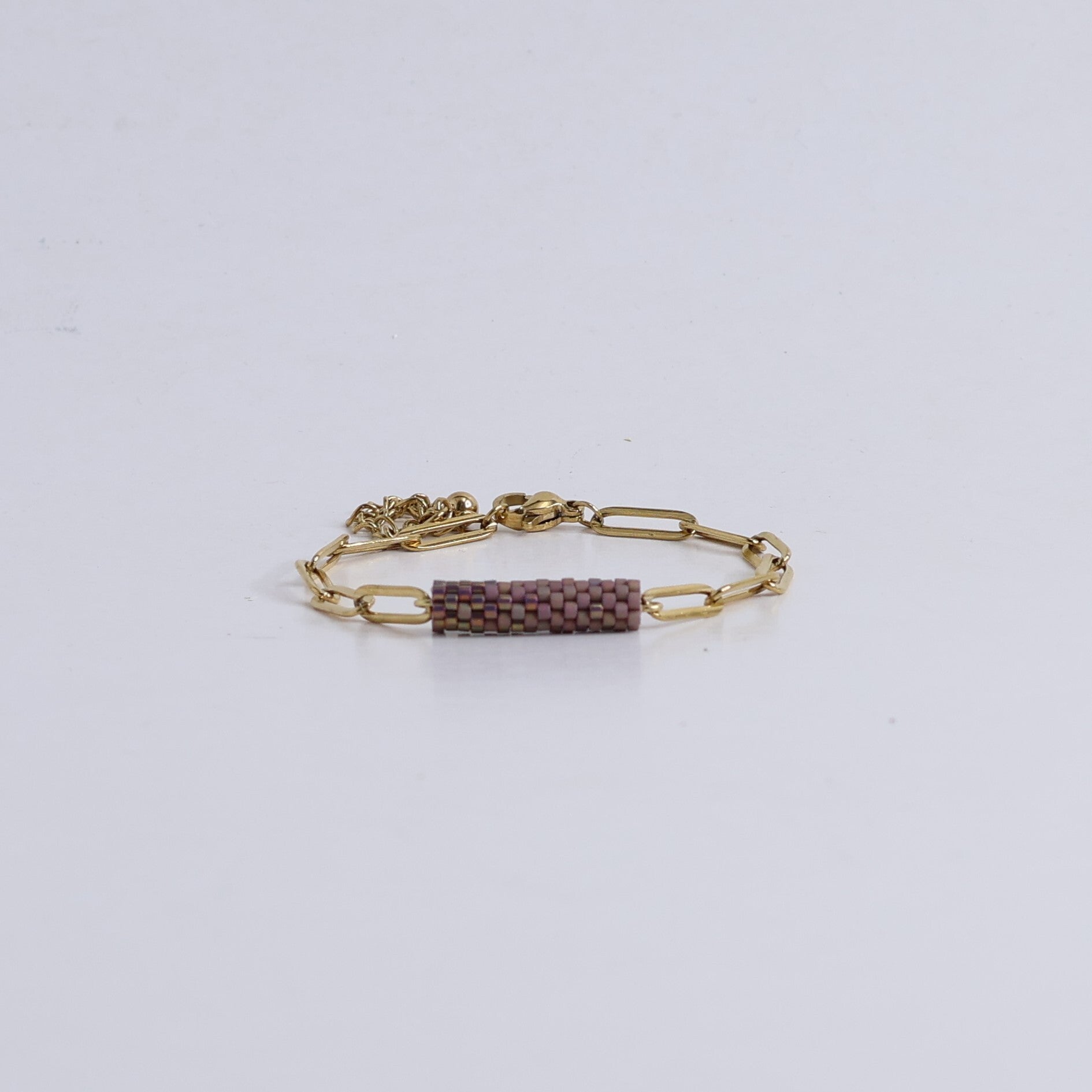 Lies Cerise Armband 'Terre Irisée' Avondglimmer