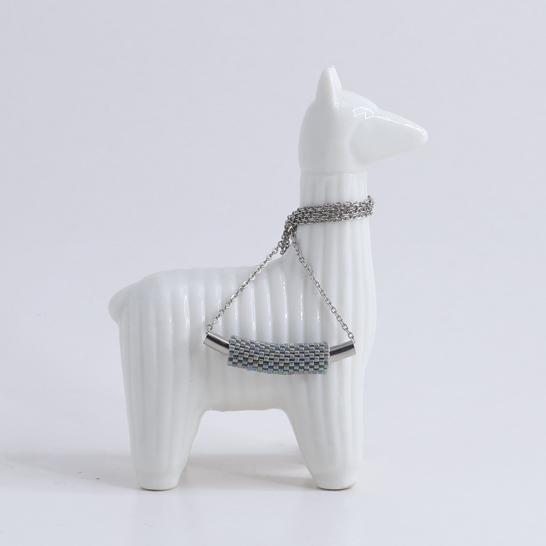 Lies Cerise Halssnoer 'Larme Nacrée' Bedelstaaf Nacré