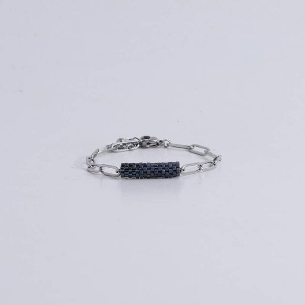 Lies Cerise Armband 'Pierre Bleue' Avondglimmer