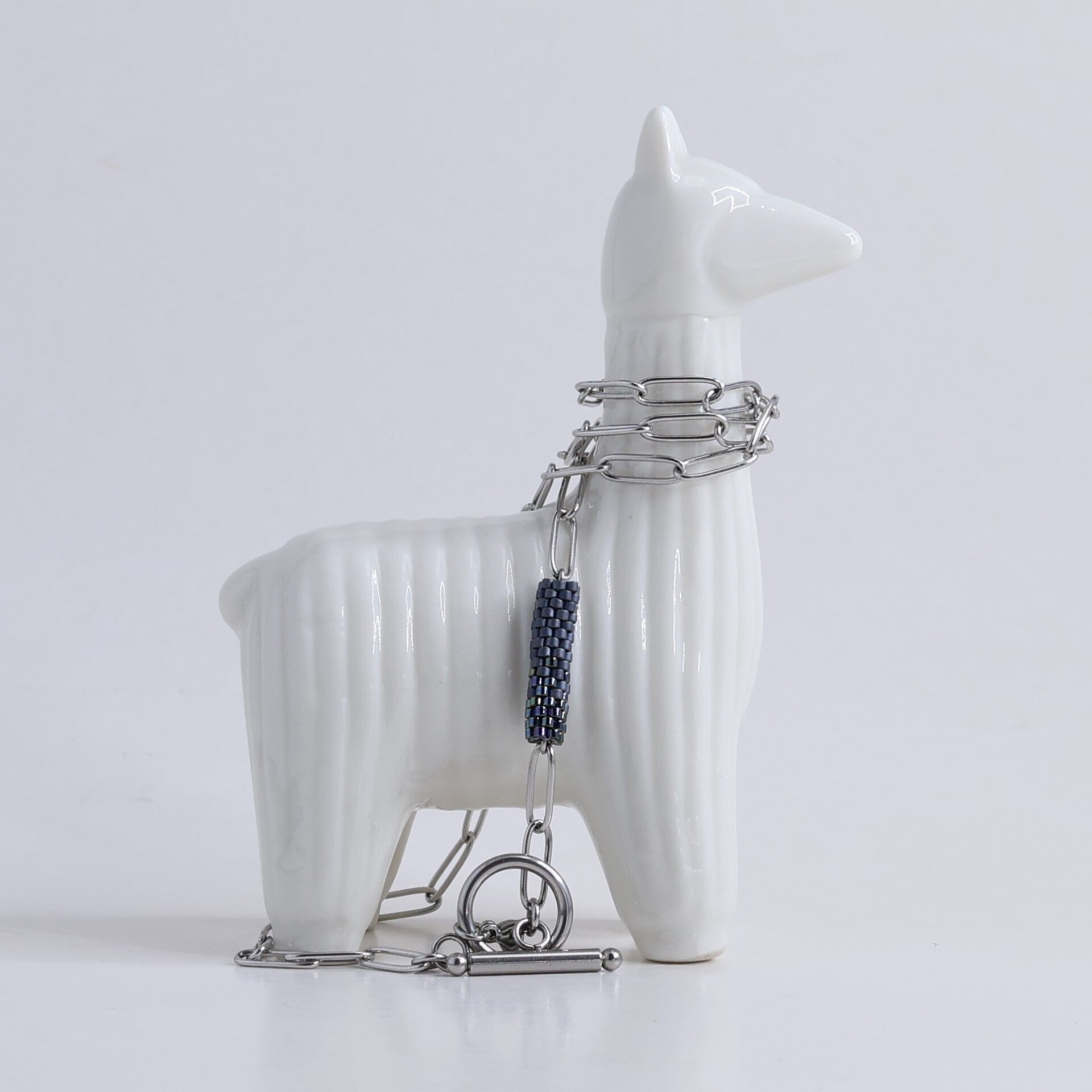 Lies Cerise Halssnoer 'Pierre Bleue' Avondglimmer