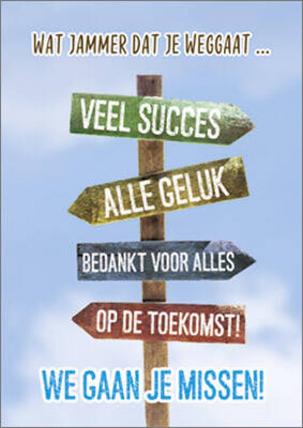 Jammer dat je wegaat