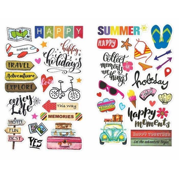 Stickervel travel - 2 assorti