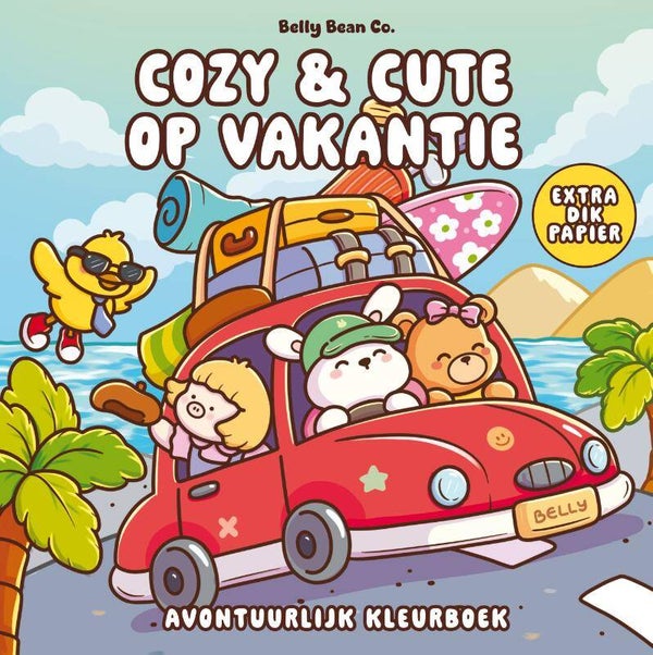 Cozy & cute op vakantie - Avontuurlijk kleurboek - Belly Bean Co.
