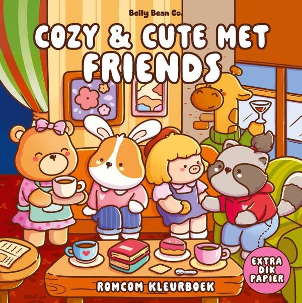 Cozy & cute met Friends - Romcom kleurboek - Belly Bean Co.