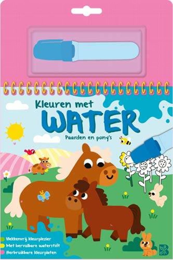 Paarden en pony's - Kleuren met water 1