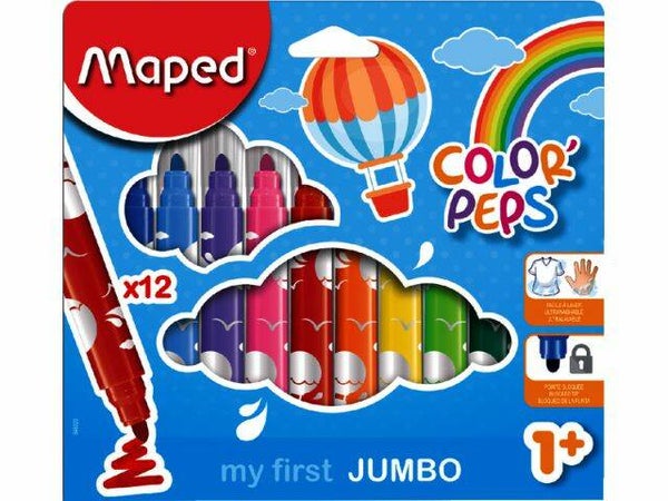 Maped- Mijn eerste Viltstift - Colorpeps Jumbo - 12 viltstiften