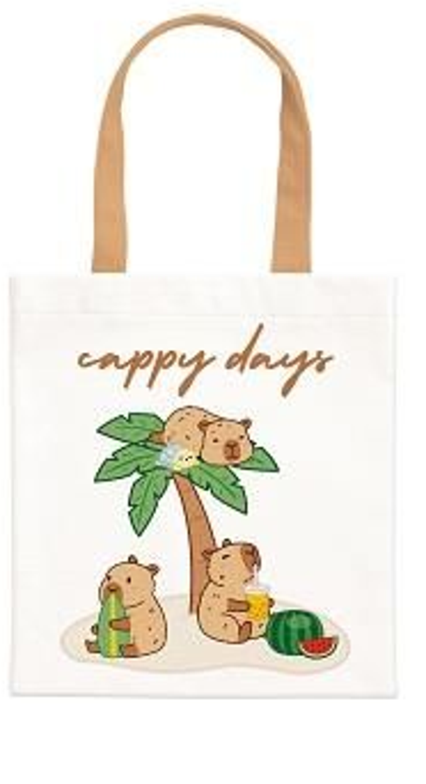 Capibara shopper 34x40 cm 3 assorti