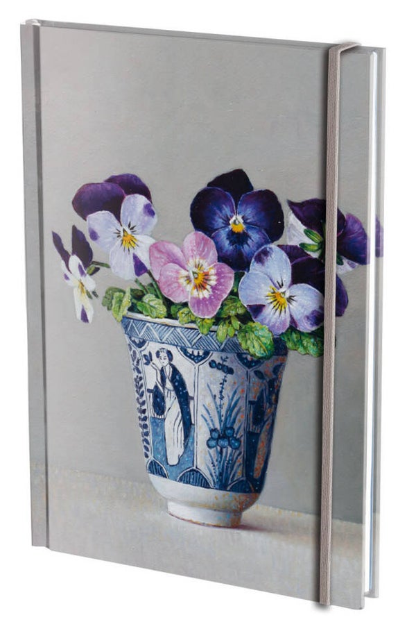 Adresboek A5: Viooltjes in ''lange lijs'' - Ingrid Smuling -Artikelnummer: SABM1210