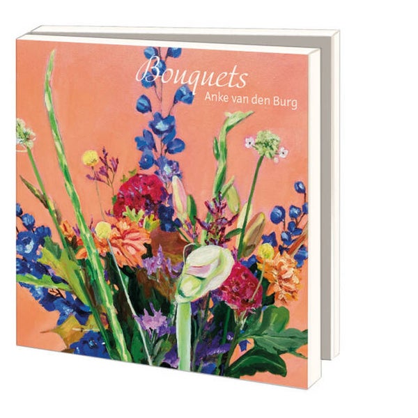 Kaartenmapje met enveloppen - vierkant - Bouquets - Anke van den Berg