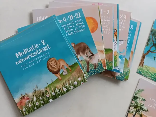 Christelijke Meditatie- en Memorisatiekaarten - Beelddenkers 0-99 jaar
