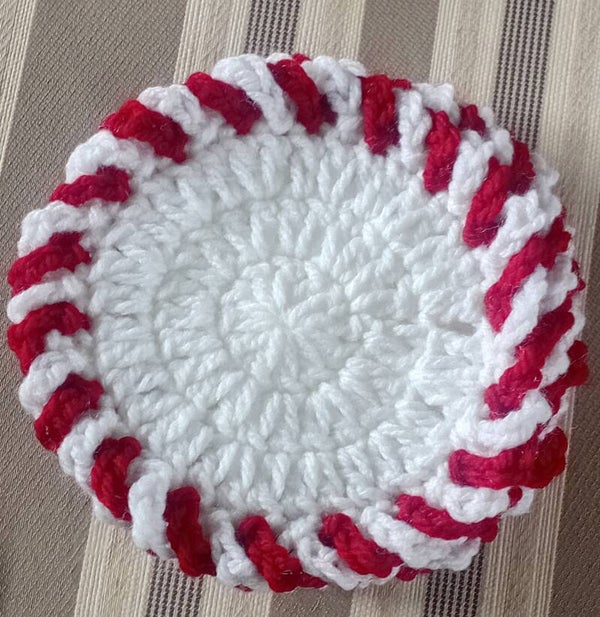 Candy Cane Christmas Coasters