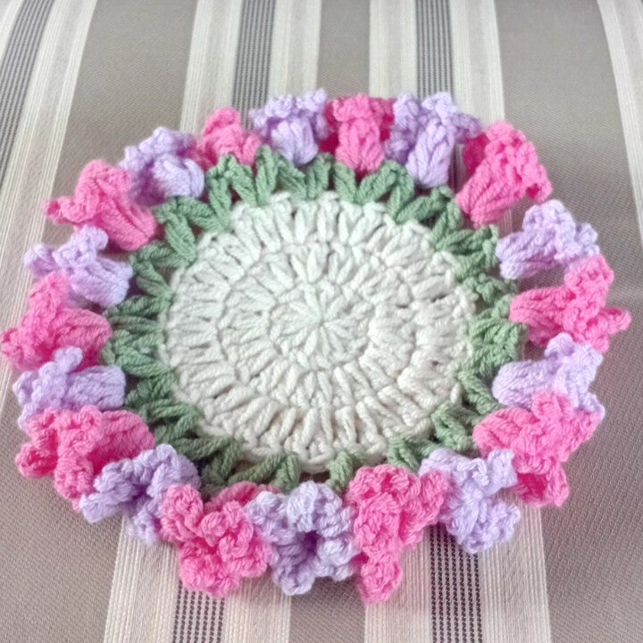 Loopy Bloom Coasters - Pink and Purple