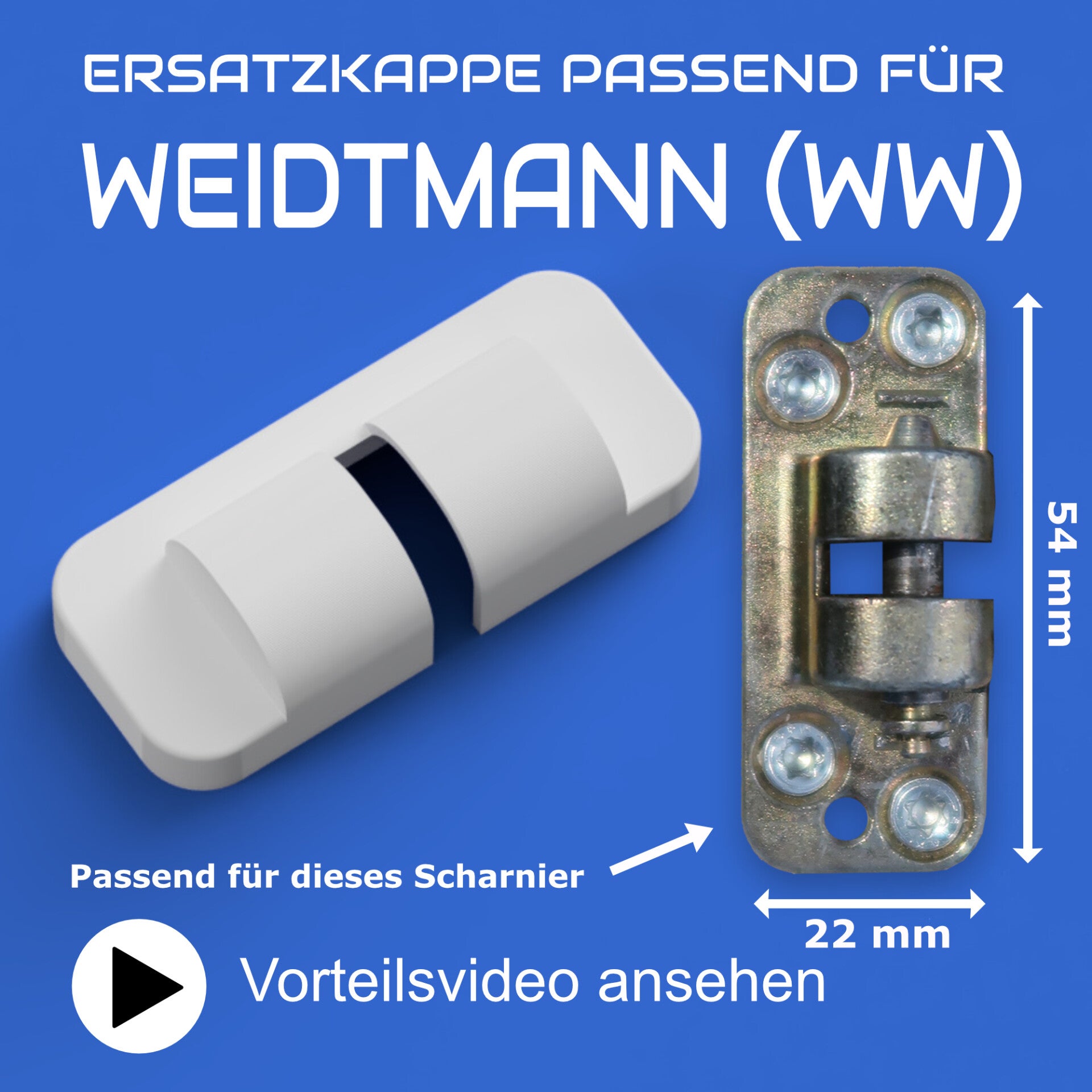 Abdeckkappe passend für Weidtmann-Scherenlager 22 mm W-B22 - Ersatzteil für Fensterbeschläge
