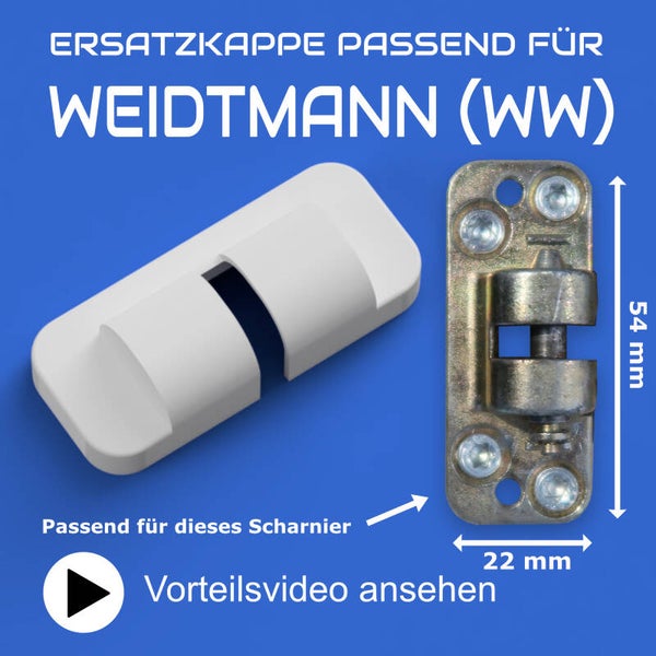 Abdeckkappe passend für Weidtmann-Scherenlager 22 mm W-B22 - Ersatzteil für Fensterbeschläge
