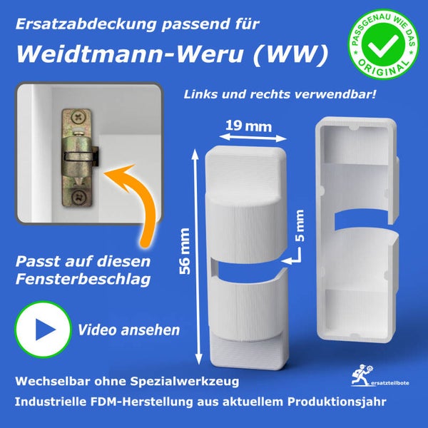 FENSTER ABDECKKAPPE PASSEND FÜR WEIDTMANN-WERU