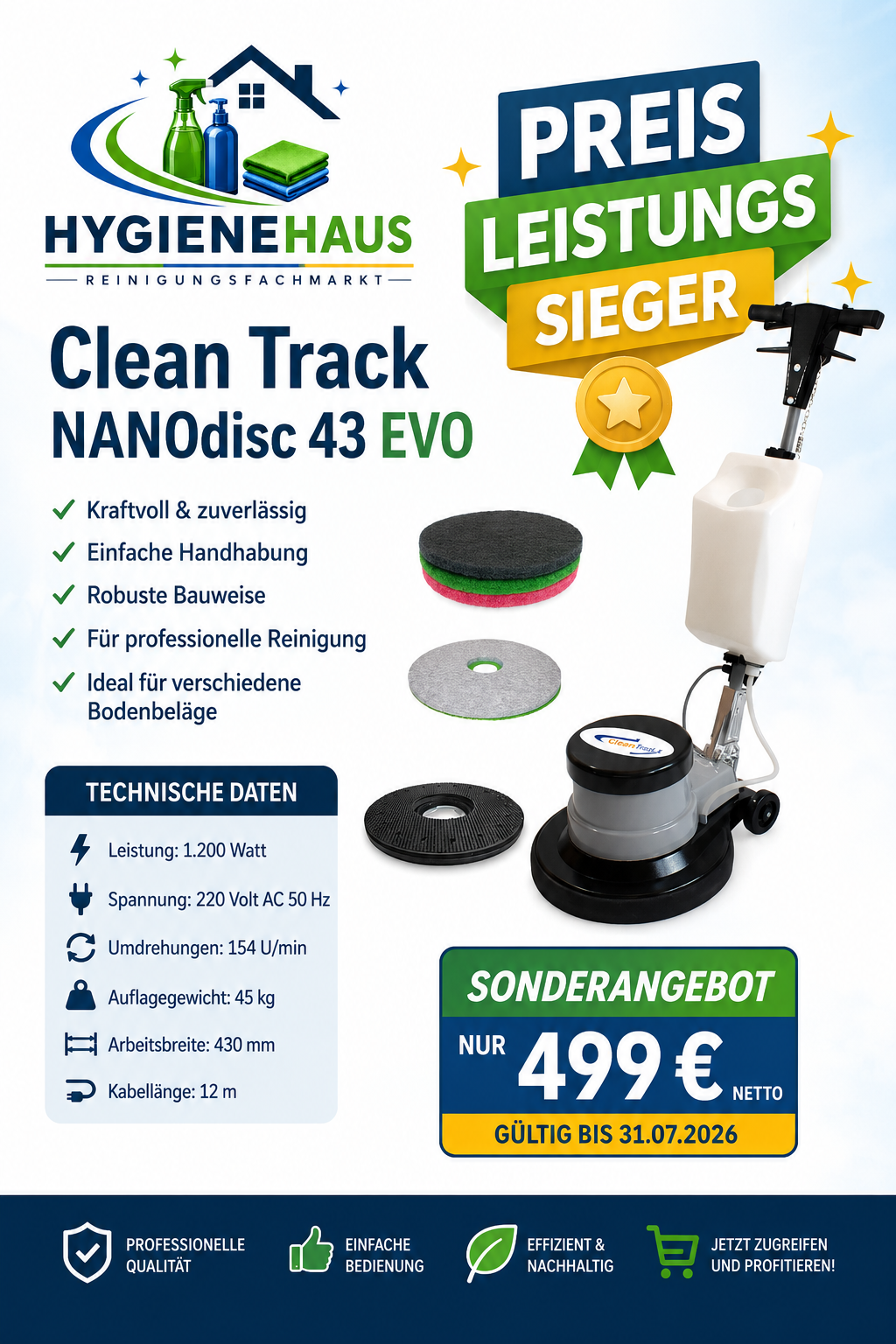 NANOdisc 43 Evolution Einscheibenmaschine