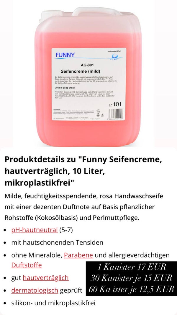 Seifencrem 10 Liter