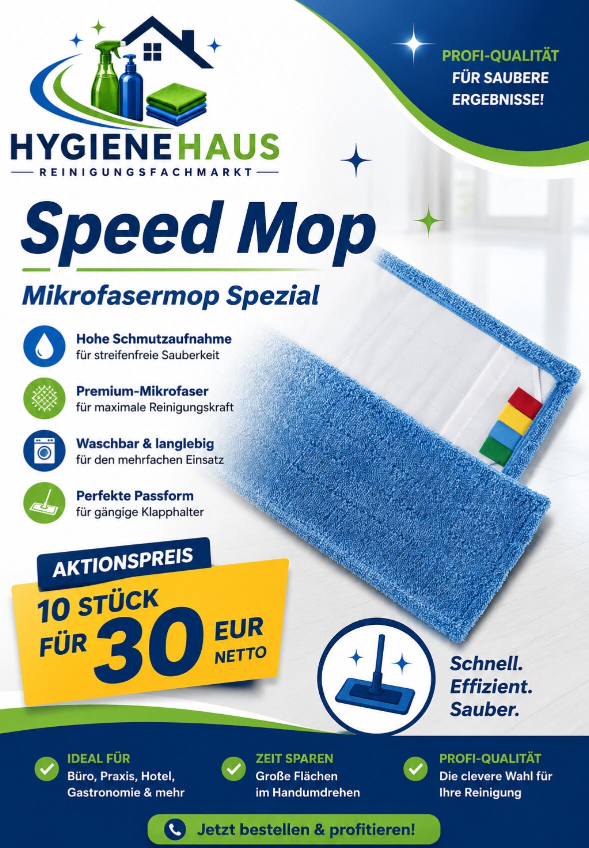 Mikrofasermopp SPEED 10 Stück