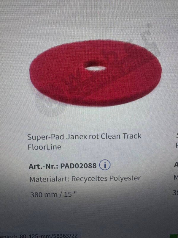 Super Pad rot 15 Zoll - 5 Stück
