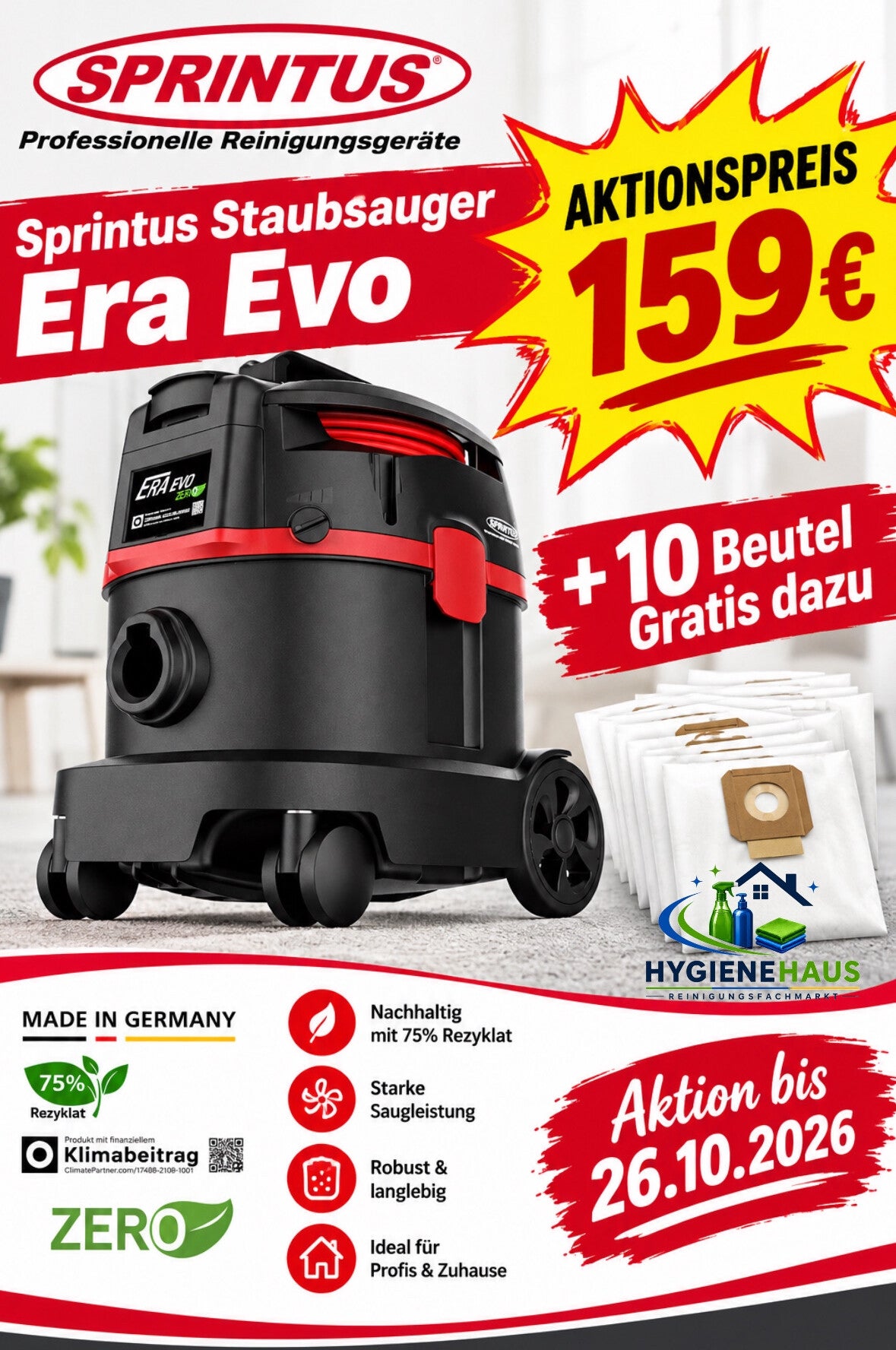 Sprintus ERA EVO ZERO Staubsauger