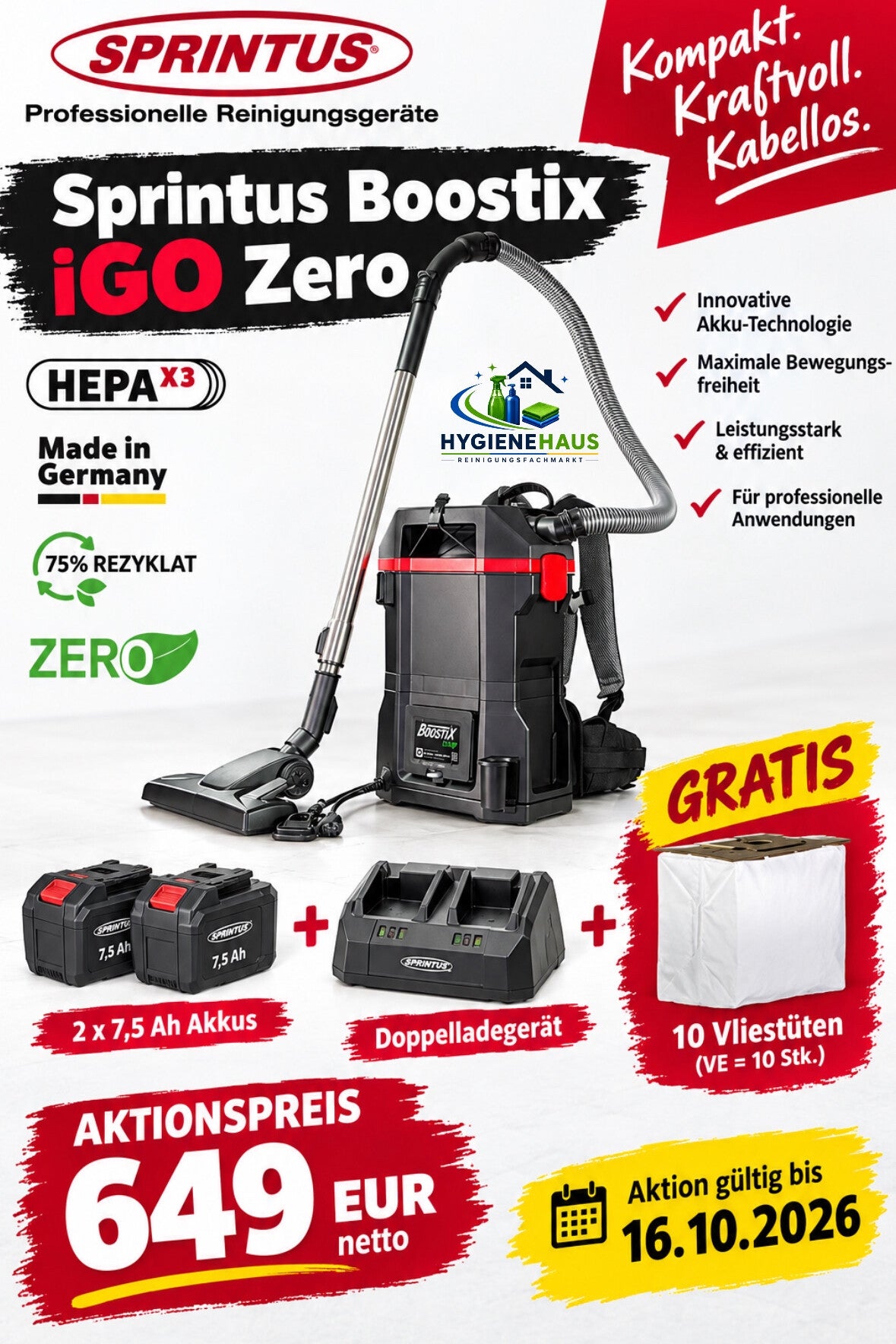 Sprintus BoostiX iGO Rucksacksauger
