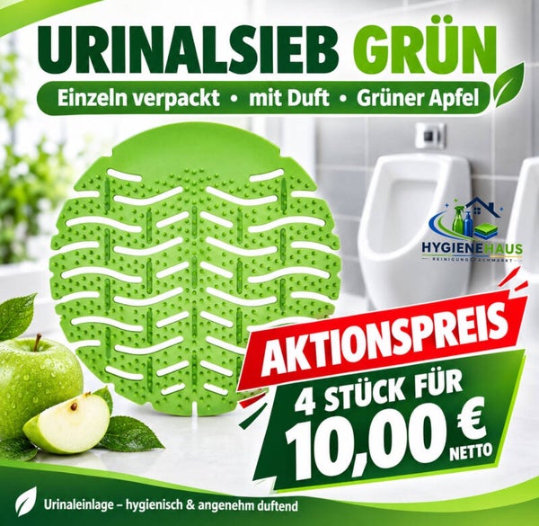 Urinaleinlage 4 Stück einzel verpackt Apfel