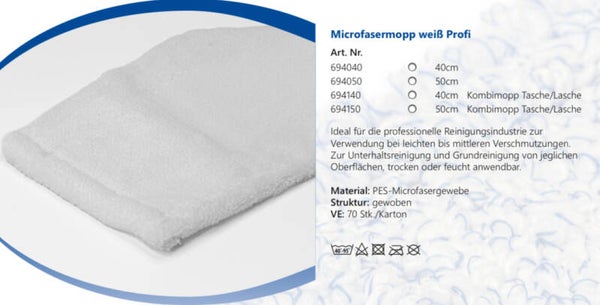 Mikrofasermopp 40cm Profi