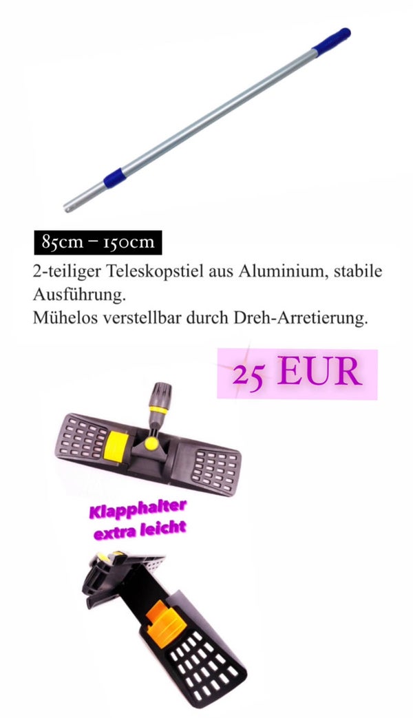 Teleskopstiel + Klapphalter extra leicht