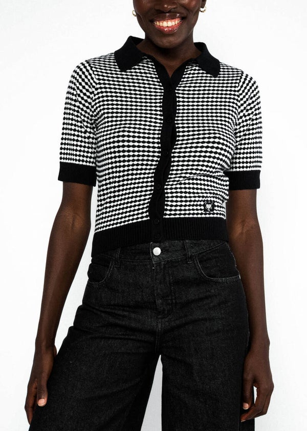 Petite poloette - Mixed dots black beige