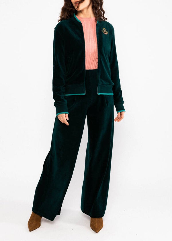 Global harmony bomber - Art nouveau green
