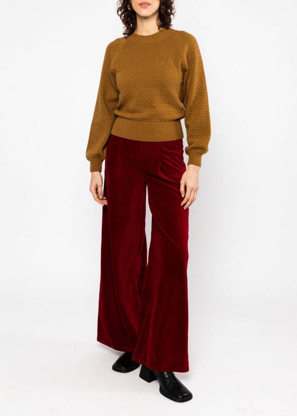 High waist trousers soft and fitted - Bussi baby red