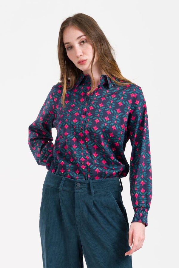Amy blouse eclipse - Navy peony