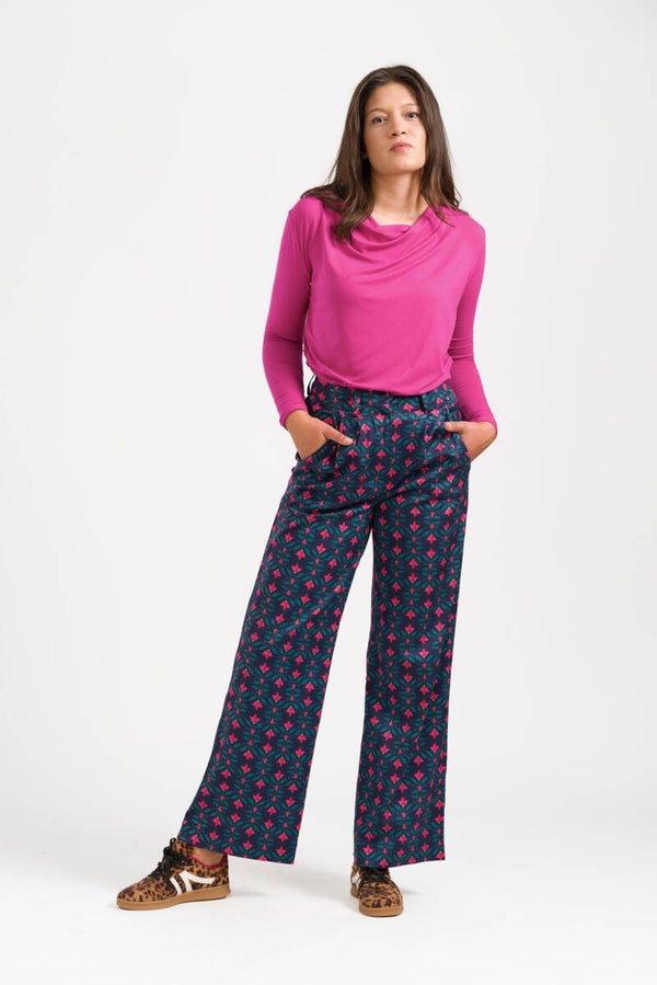 Galaxy trousers eclipse - Navy peony