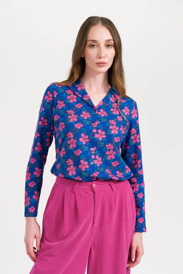 Iris blouse LS eden - True blue