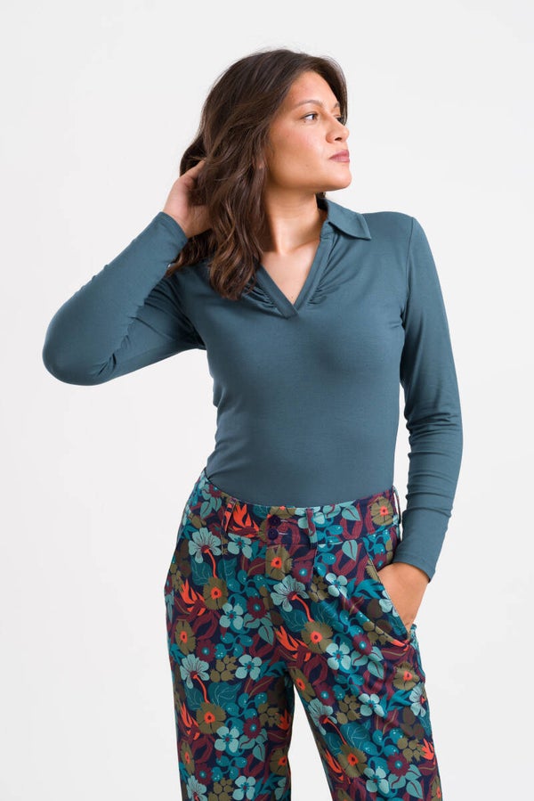 Suzy top LS jersey plain - Mediterranea