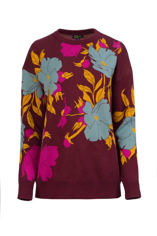 Sweater big floral knitwear - Fig
