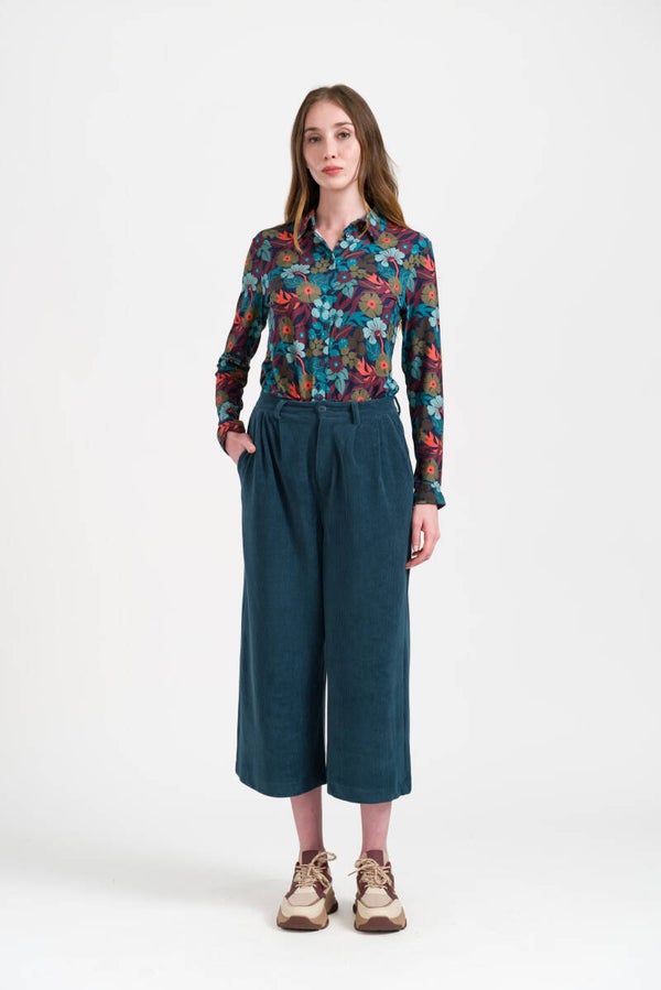 Lotus trousers rib velour - Mediterranea