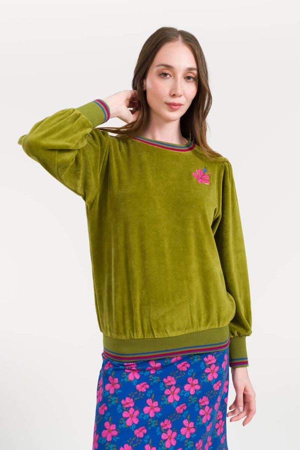 Juice sweater velour - Sphagnum