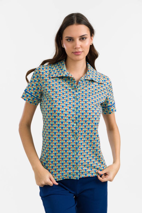 Sara blouse, Short sleeve - Robin