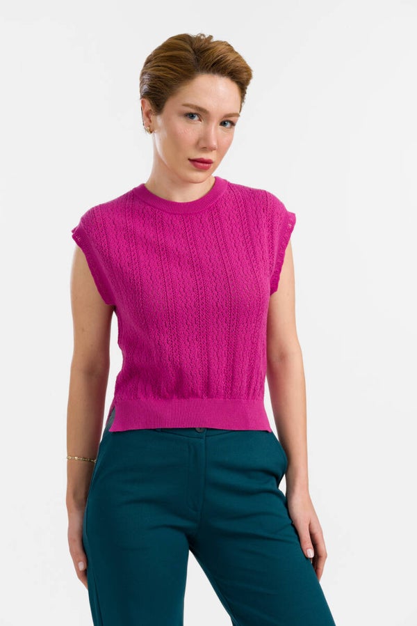 Knitwear top - Fuchsia