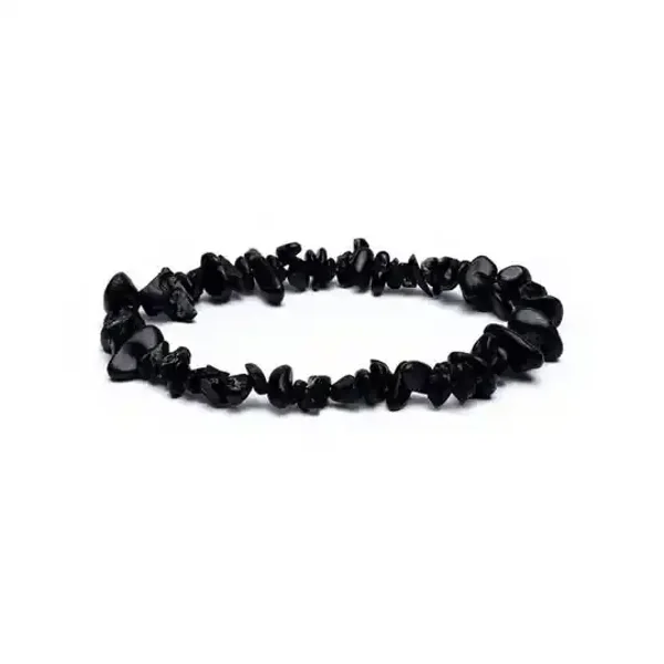 Armband spitsteen zwarte Toermalijn