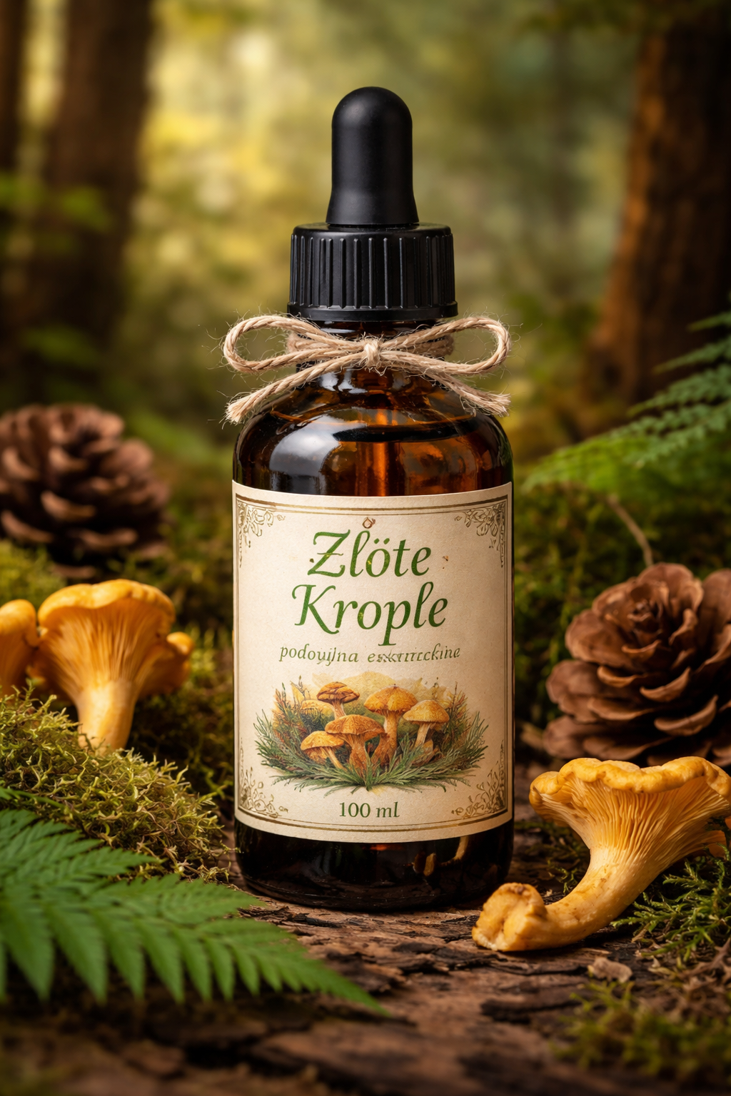 ZŁOTE KROPLE – Nalewka z kurek (podwójna ekstrakcja) 100 ML