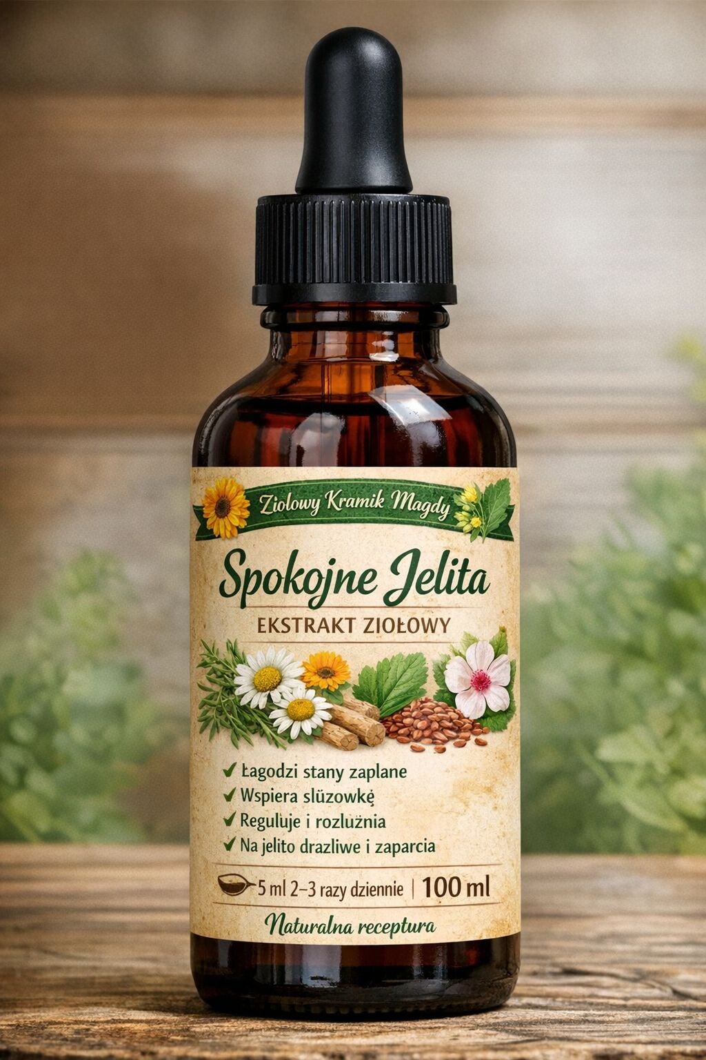 spokojne jelita - ekstrakt na zdrowie jelit- 100 ml