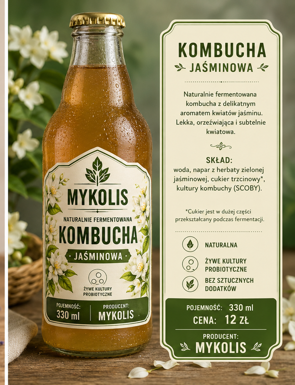 Kombucha Jaśminowa – 330 ml