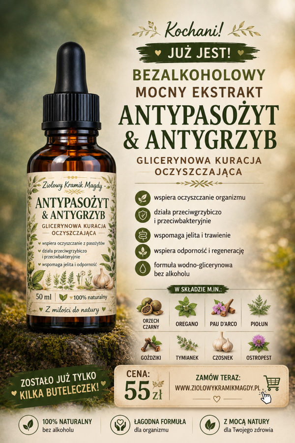 🌿 Antypasożyt & Antygrzyb – Glicerynowa Kuracja Oczyszczająca