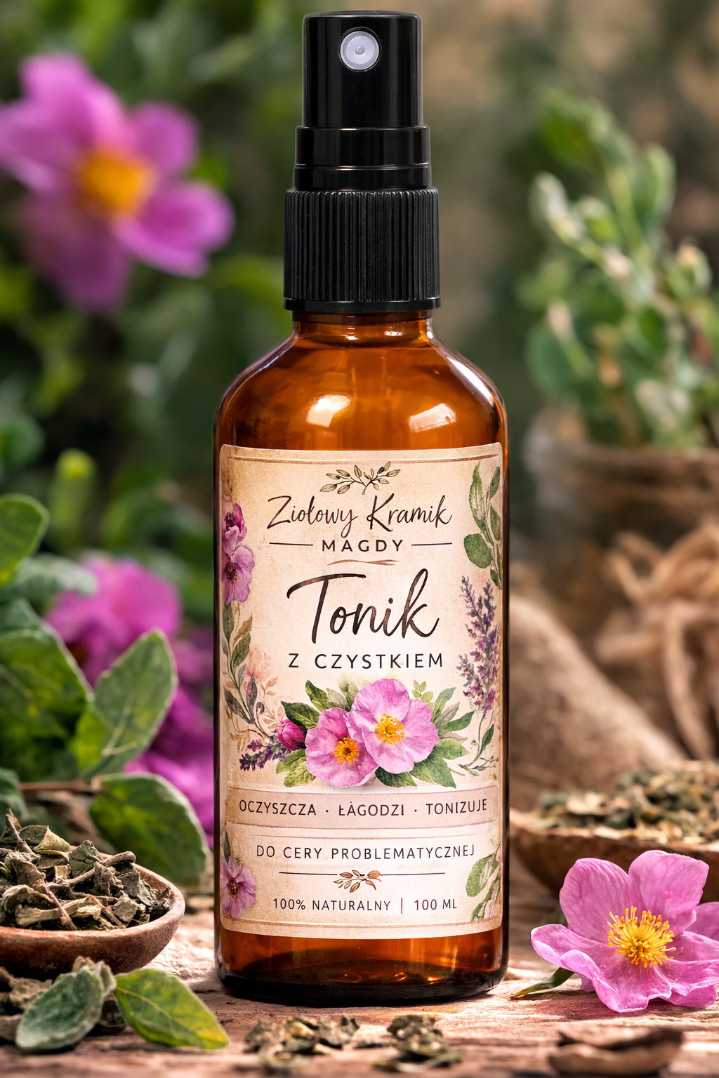 Tonik z Czystkiem – oczyszczająca mgła do twarzy - 100 ml