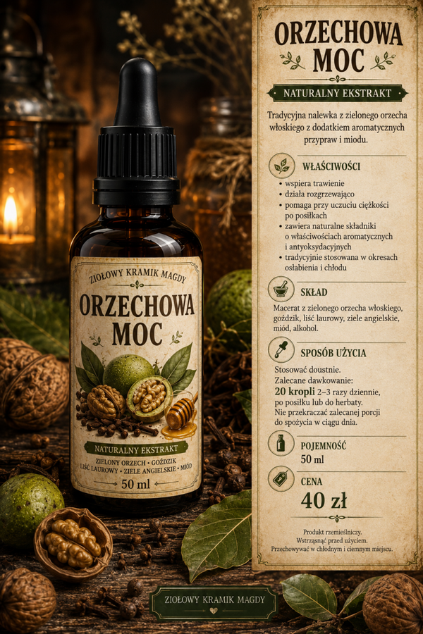 ORZECHOWA MOC 🌿- nalewka 50 ml