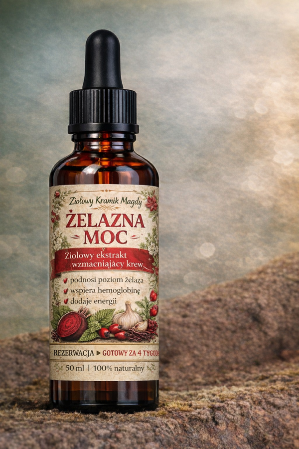 ŻELAZNA MOC – ziołowy ekstrakt wzmacniający krew 🌿50 ML